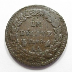 1 décime 1799 AA - Metz