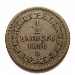 1/2 baiocco 1850 R
