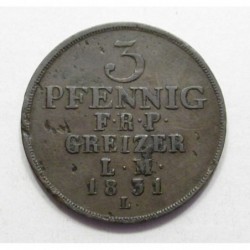 3 pfennig 1831 L - Reuss-Obergreiz